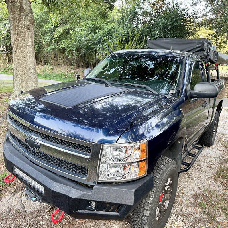 Load image into Gallery viewer, Chevrolet Silverado 1500 3rd Gen(2007-2013) Lensun 75W Hood Flexible Solar Panel
