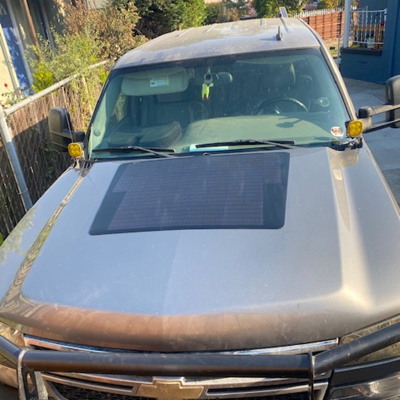 Load image into Gallery viewer, Chevrolet Silverado 2500HD (2001-2006) Lensun 100W Hood Flexible Solar Panel
