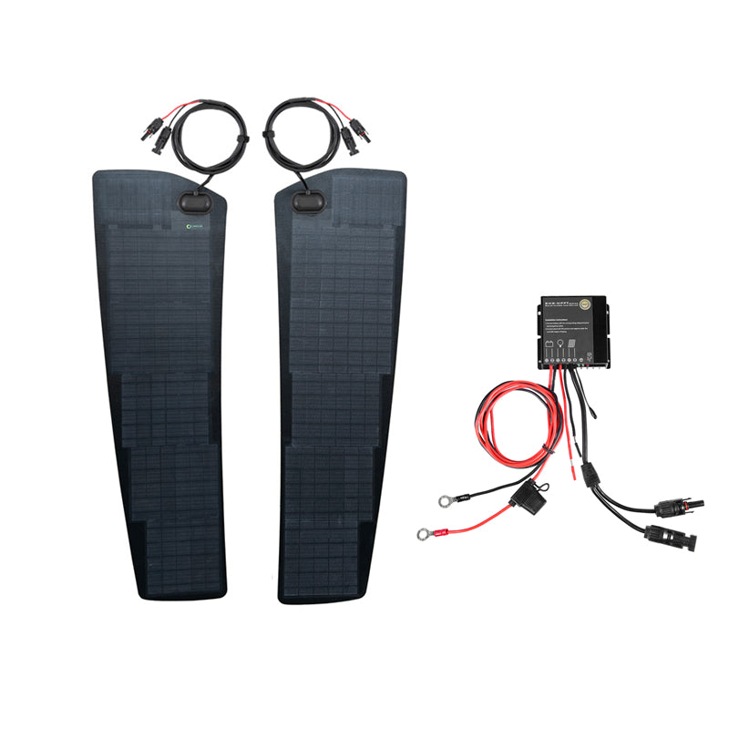 Load image into Gallery viewer, Dodge Ram 1500 4th Gen (2009-2018) Lensun 70W Hood Flexible Solar Panel
