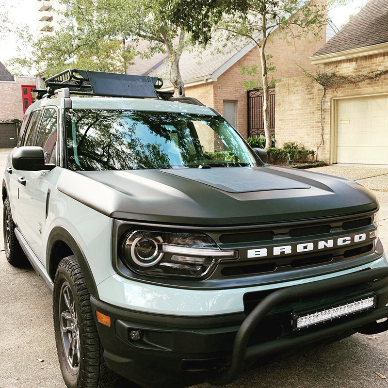 Load image into Gallery viewer, Ford Bronco Sport (2021-Present) Lensun 65W 12V Hood Flexible Solar Panel
