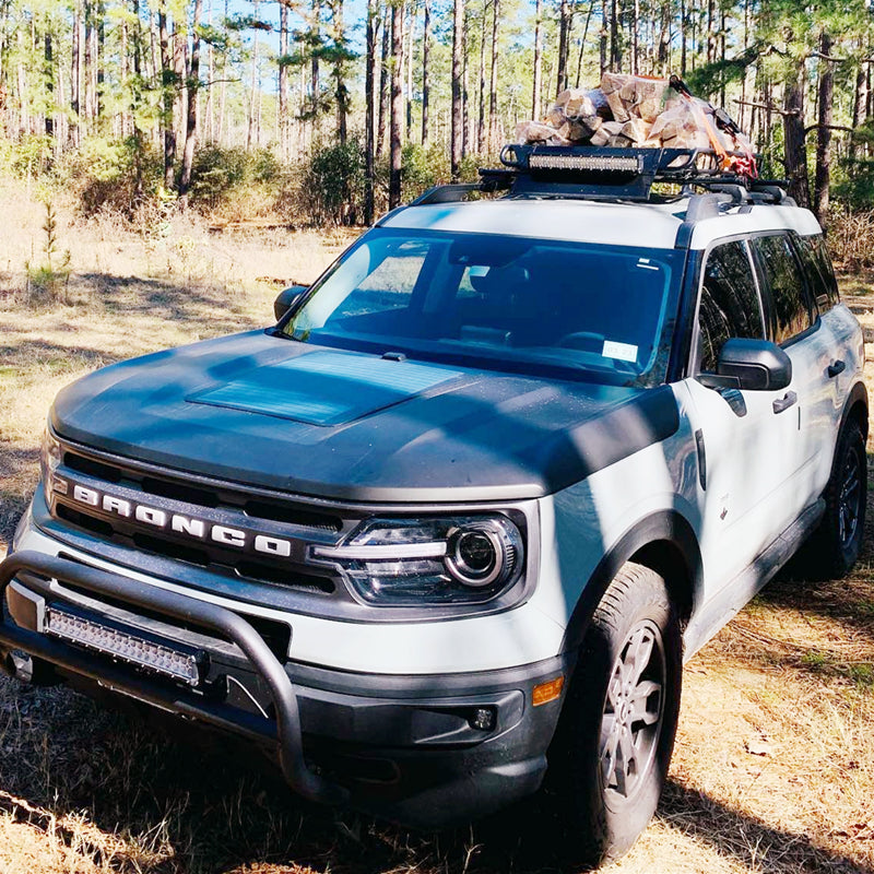 Load image into Gallery viewer, Ford Bronco Sport (2021-Present) Lensun 65W 12V Hood Flexible Solar Panel
