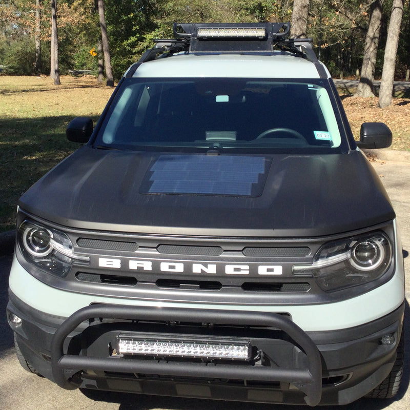 Load image into Gallery viewer, Ford Bronco Sport (2021-Present) Lensun 65W 12V Hood Flexible Solar Panel

