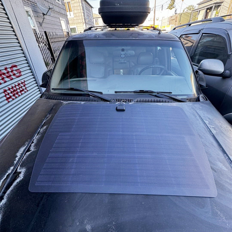 Load image into Gallery viewer, GMC Sierra 1500 (2000-2006) Lensun 100W 12V Hood Flexible Solar Panel
