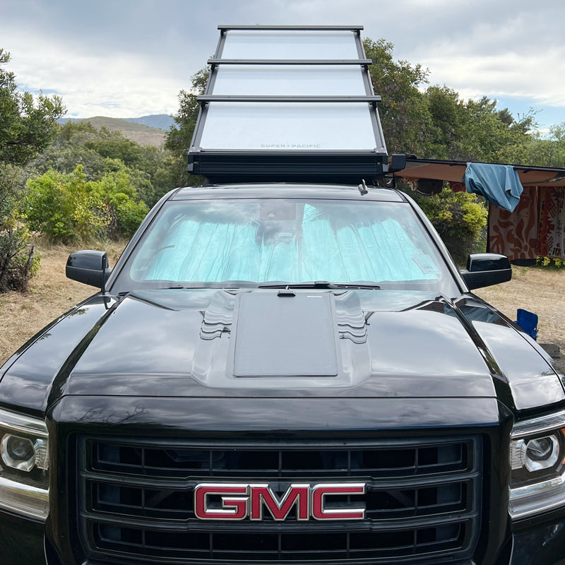 Load image into Gallery viewer, GMC Sierra 1500 (2014–2019) Lensun 45W 12V Hood Flexible Solar Panel-1
