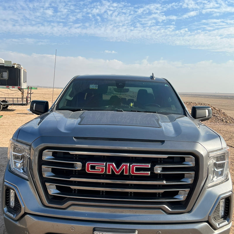 Load image into Gallery viewer, GMC Sierra 1500 (2019-2022) Lensun 85W 12V Hood Flexble Solar Panel-1
