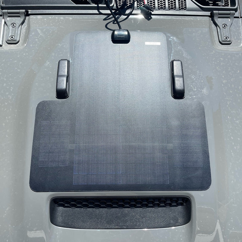Load image into Gallery viewer, Jeep Gladiator JT Mojave, 392 Wrangler Rubicon Lensun 40W Hood Flexible Solar Panel
