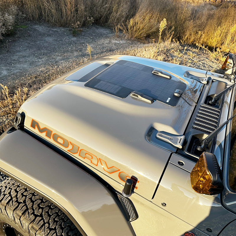 Load image into Gallery viewer, JJeep Gladiator JT Mojave, 392 Wrangler Rubicon Lensun 40W Hood Flexible Solar Panel
