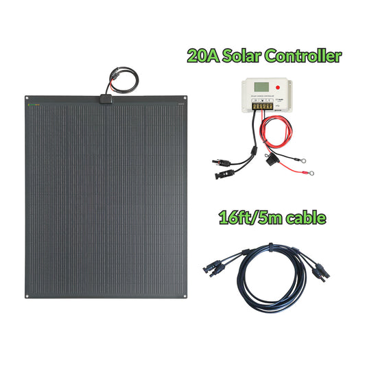 Lensun 200W Flexible Solar Panel, Advanced N-type solar cells 25% efficiency