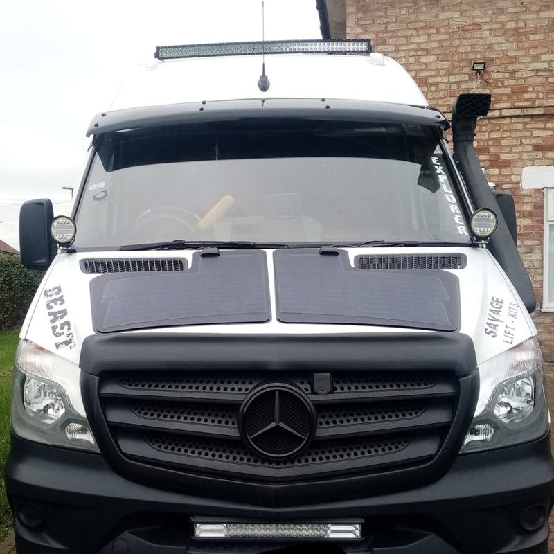 Load image into Gallery viewer, Mercedes-Benz Sprinter 2nd Gen(2006-2018) Lensun 80W Hood/Bonnet Solar Panel
