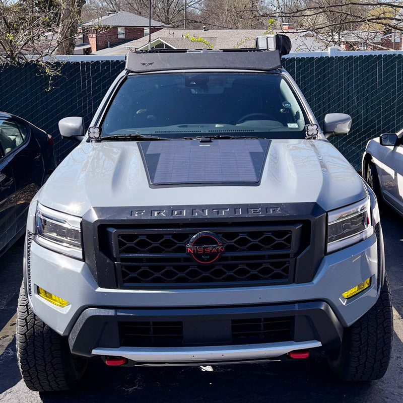 Load image into Gallery viewer, Nissan Frontier (2022-Present) Lensun 85W  Hood Flexible Solar Panel-1

