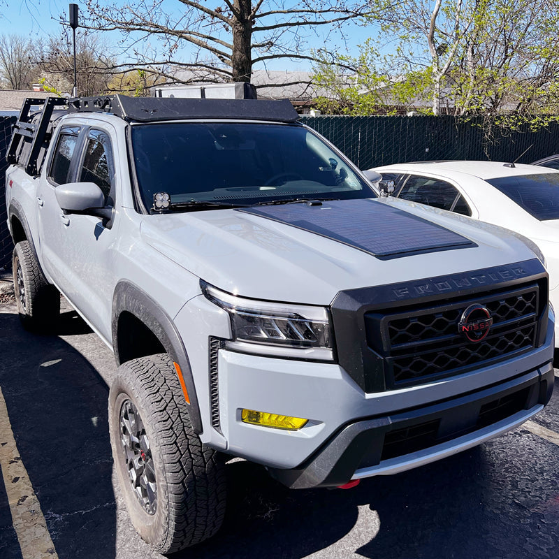Load image into Gallery viewer, Nissan Frontier (2022-Present) Lensun 85W  Hood Flexible Solar Panel-2

