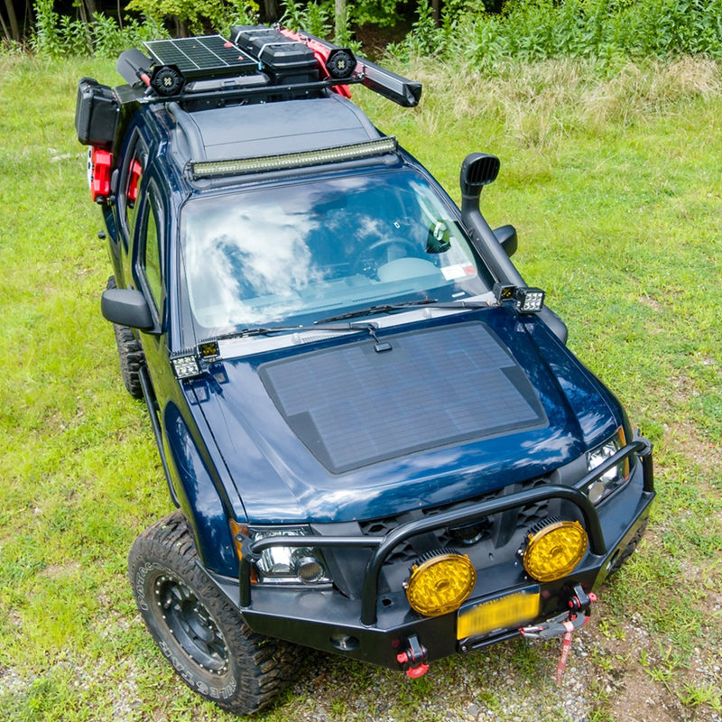 Load image into Gallery viewer, Nissan Xterra 1st/2nd Gen Lensun 100W 12V Hood Flexible Solar Panel-2
