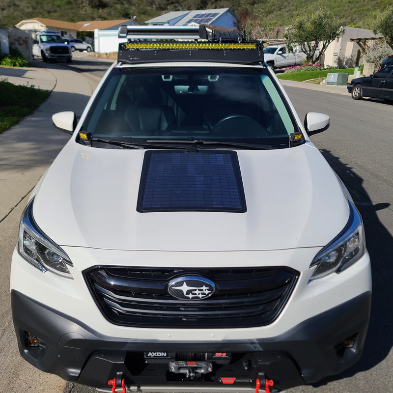 Load image into Gallery viewer, Subaru Outback 6th Gen (2020-Present) Lensun 65W Hood Flexible Solar Panel-1
