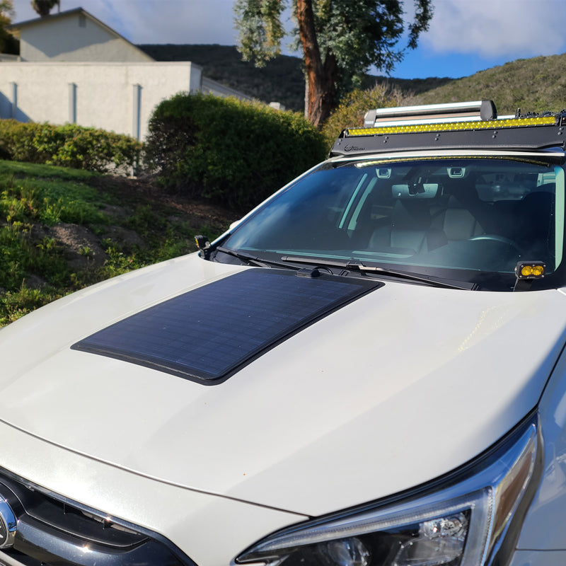 Load image into Gallery viewer, Subaru Outback 6th Gen (2020-Present) Lensun 65W Hood Flexible Solar Panel-2
