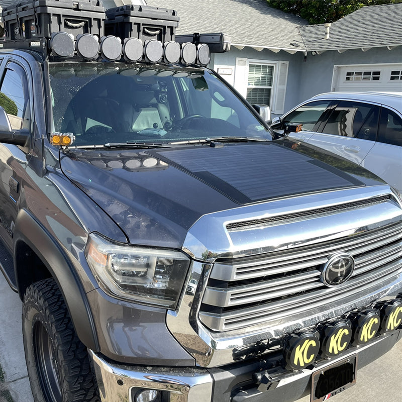 Load image into Gallery viewer, Toyota Tundra 2nd Gen (2014-2021) Lensun 90W Hood Flexible Solar Panel

