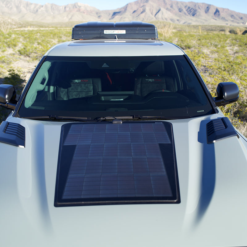 Load image into Gallery viewer, Toyota Tundra 3rd Gen (2022-Present) Lensun 90W 12V Hood Flexible Solar Panel
